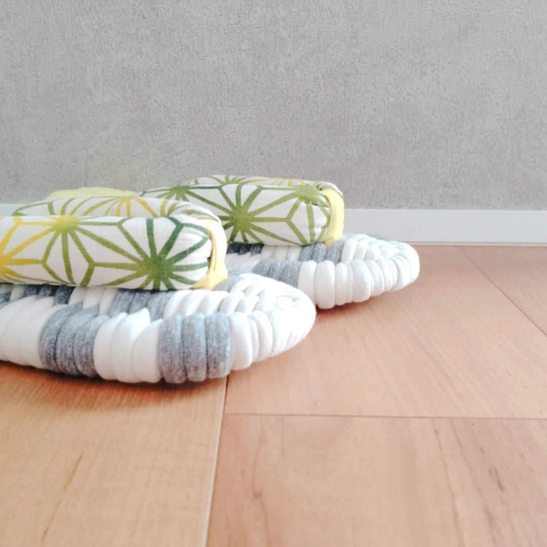 和風ルームシューズ 市松模様24cm